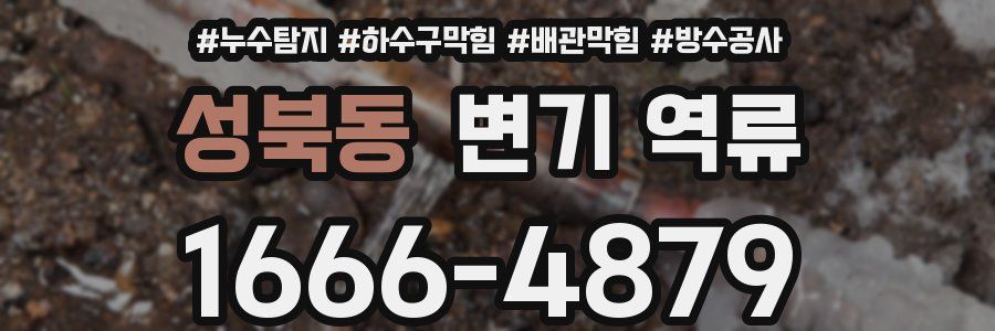 성북동 변기 역류