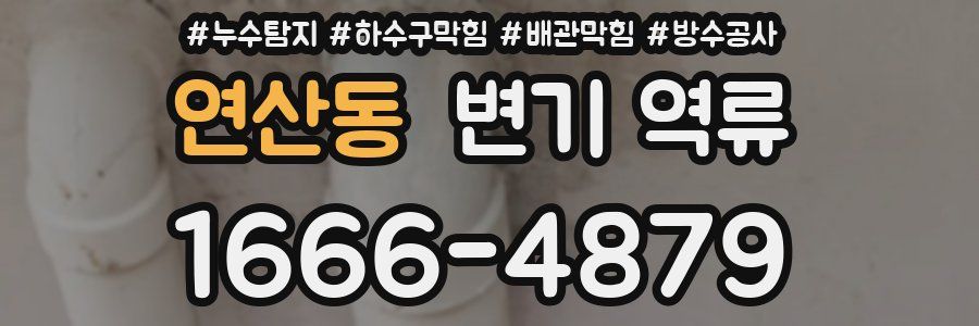연산동 변기 역류