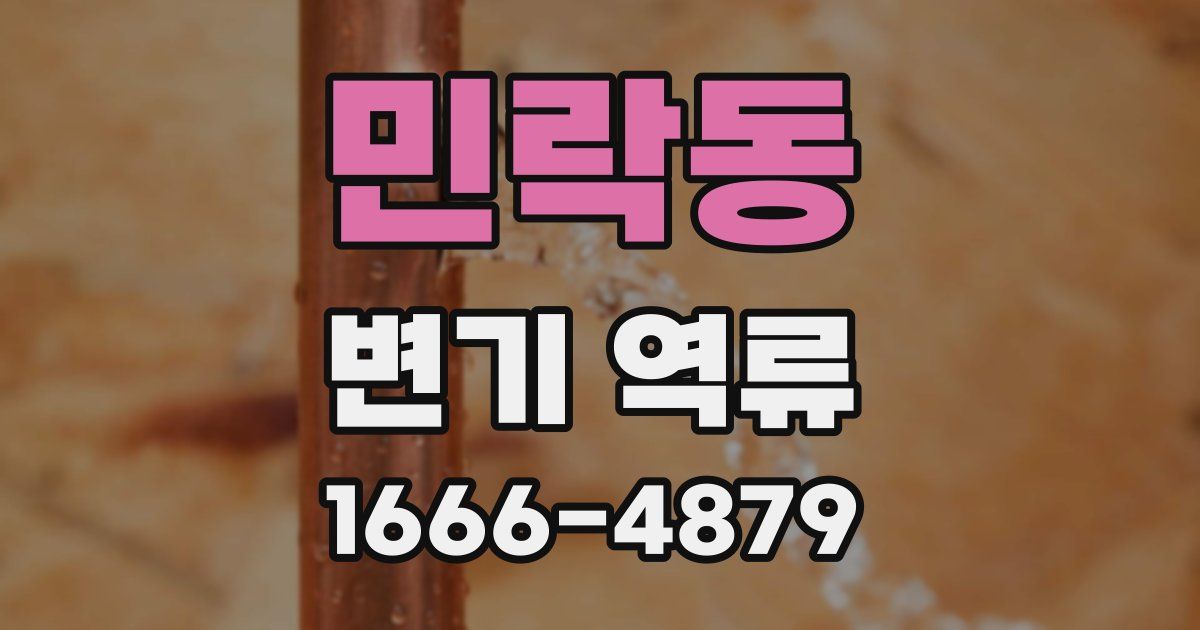 민락동 변기 역류