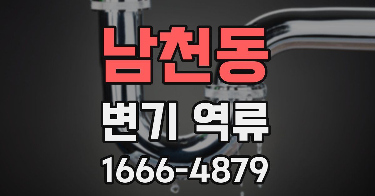남천동 변기 역류