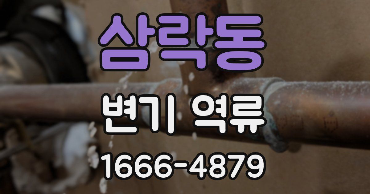 삼락동 변기 역류