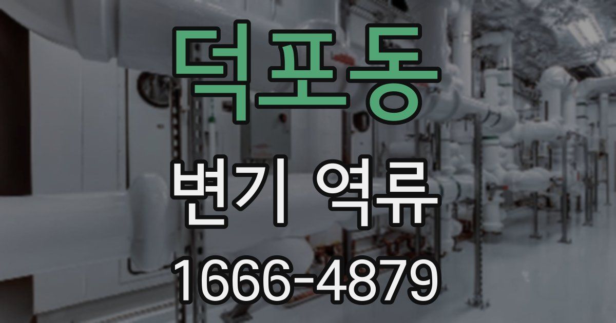덕포동 변기 역류