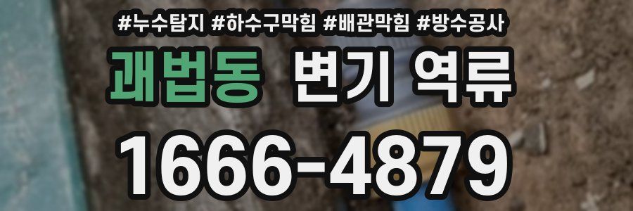 괘법동 변기 역류
