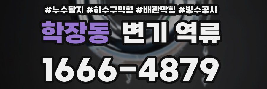학장동 변기 역류