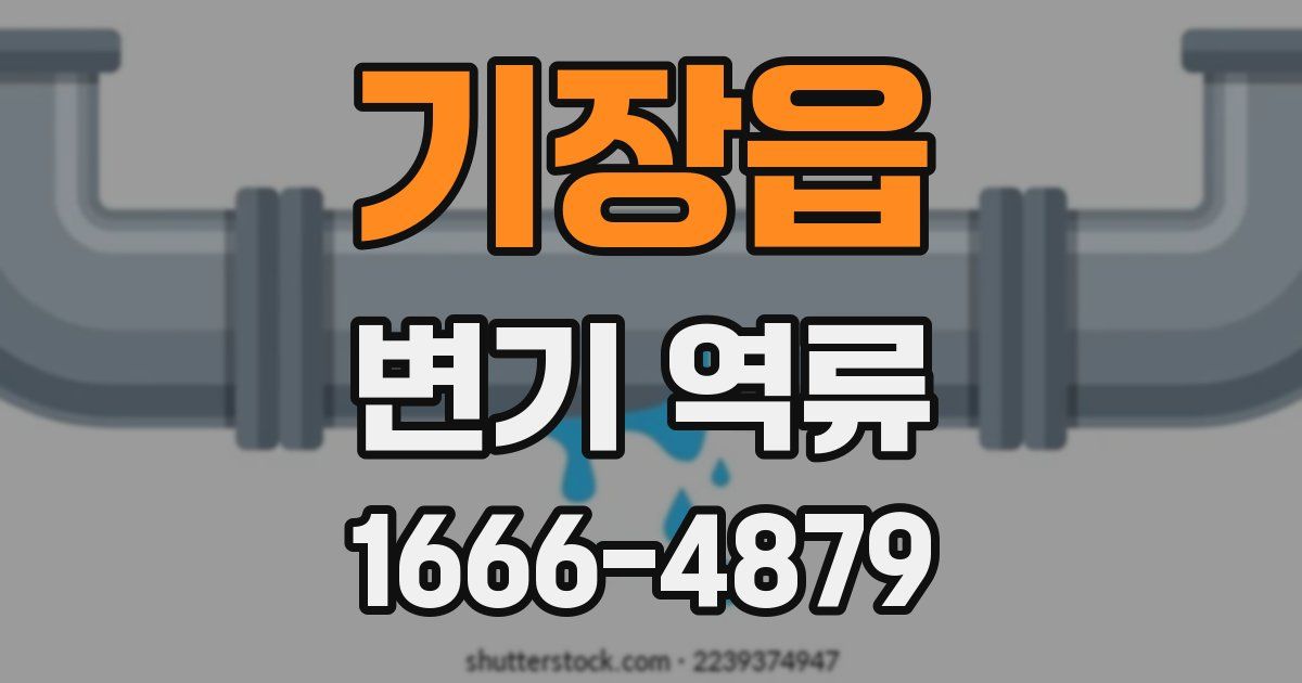 기장읍 변기 역류