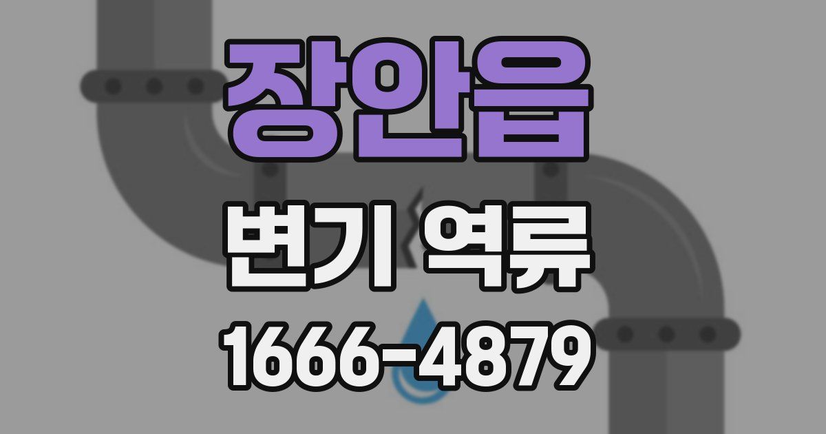 장안읍 변기 역류
