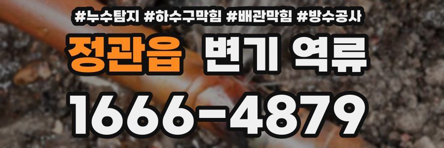 정관읍 변기 역류