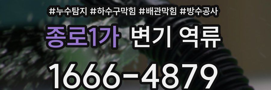 종로1가 변기 역류