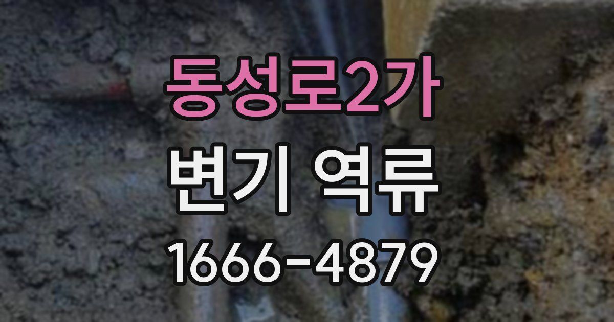 동성로2가 변기 역류