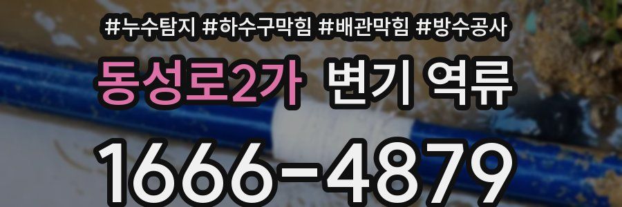 동성로2가 변기 역류