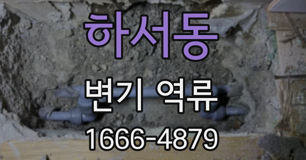 하서동 변기 역류