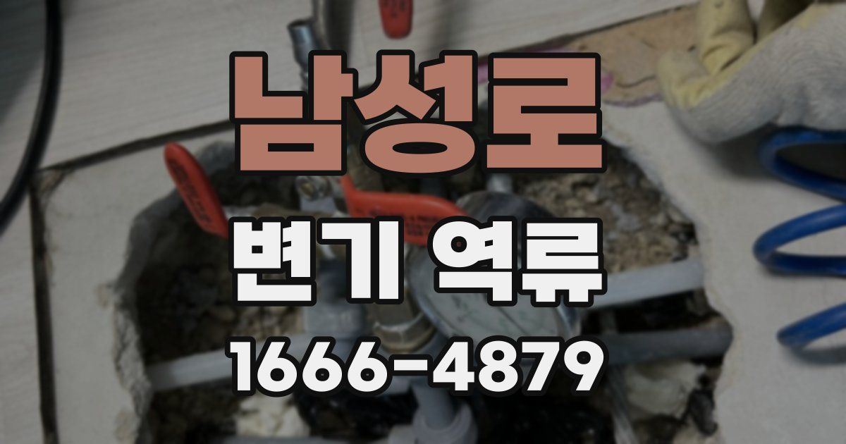 남성로 변기 역류