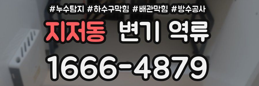 지저동 변기 역류