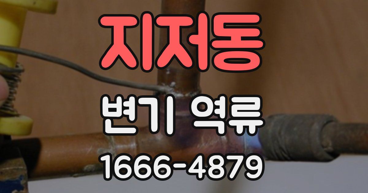 지저동 변기 역류
