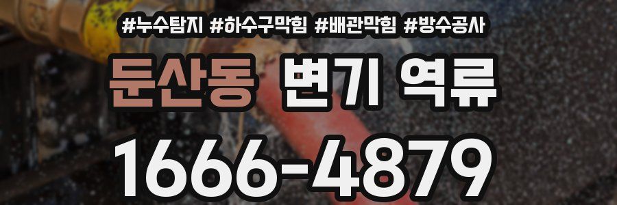 둔산동 변기 역류