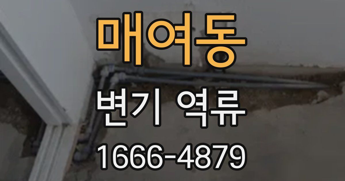 매여동 변기 역류