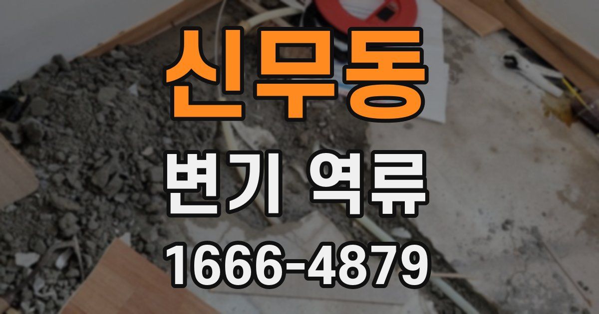 신무동 변기 역류