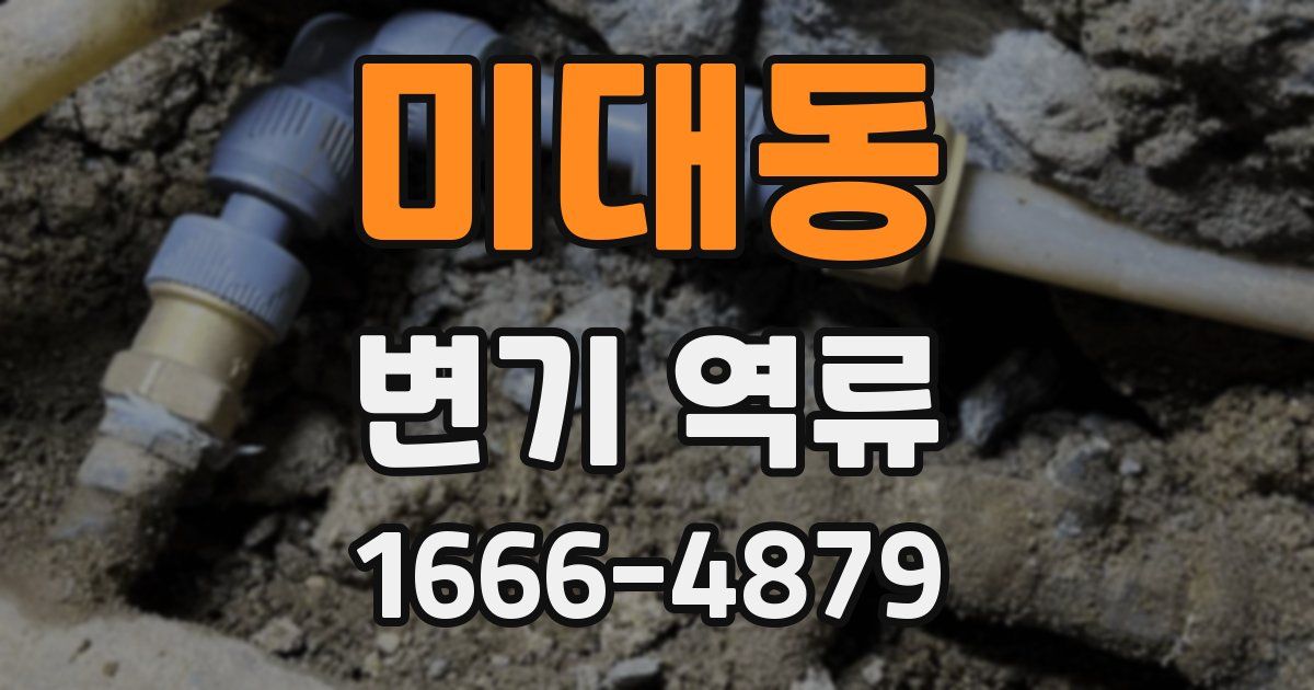 미대동 변기 역류