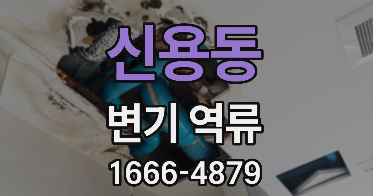 신용동 변기 역류