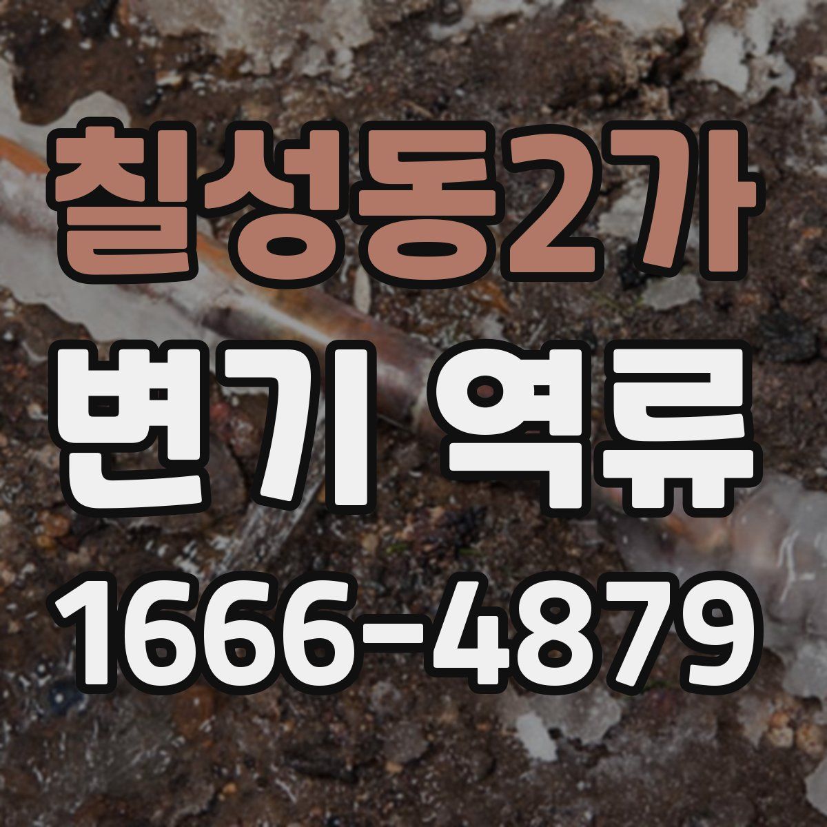 칠성동2가 변기 역류