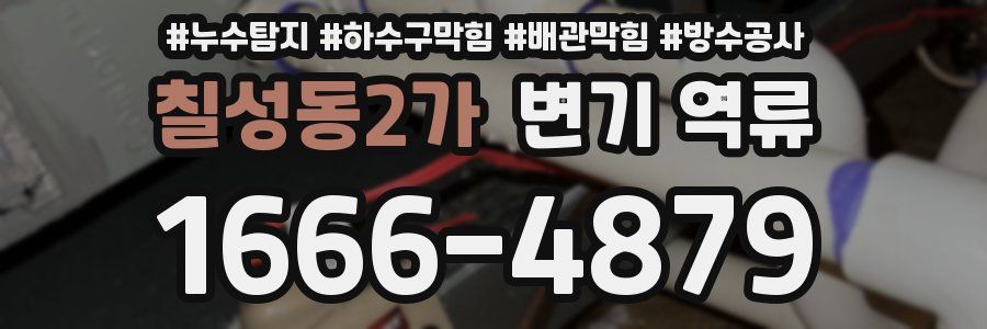칠성동2가 변기 역류