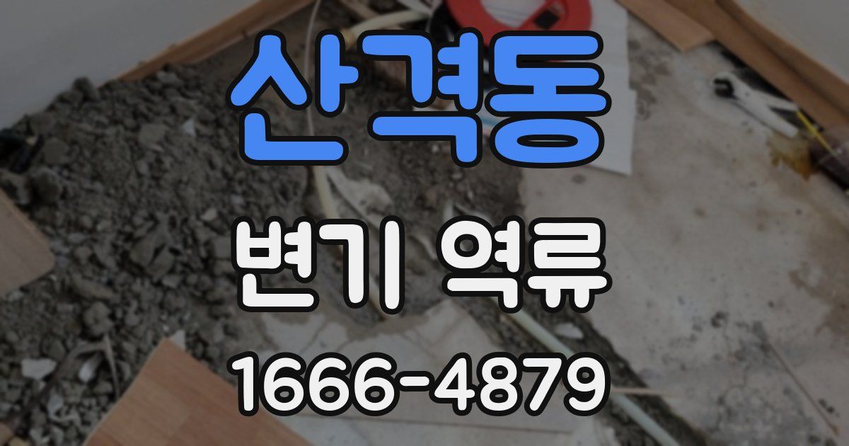산격동 변기 역류