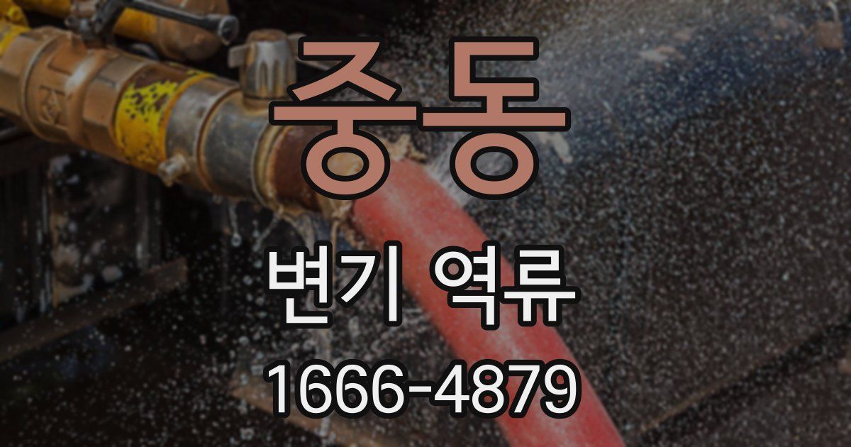 중동 변기 역류