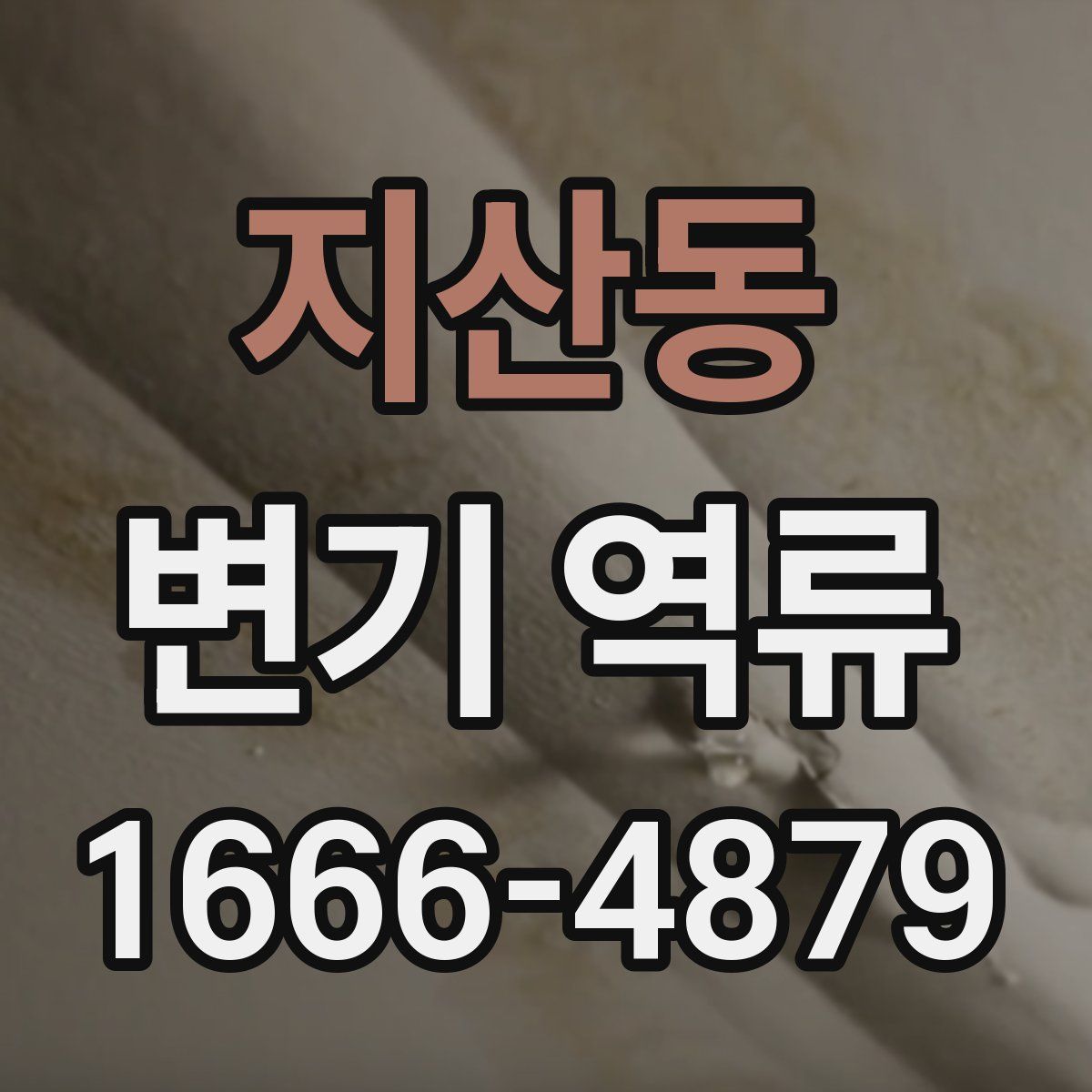 지산동 변기 역류