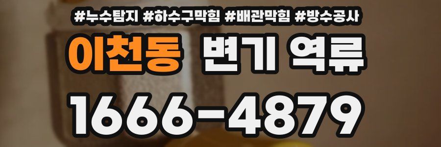 이천동 변기 역류