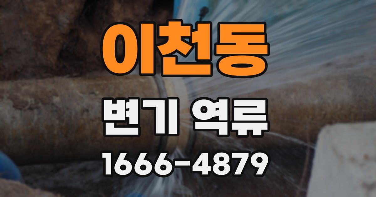 이천동 변기 역류