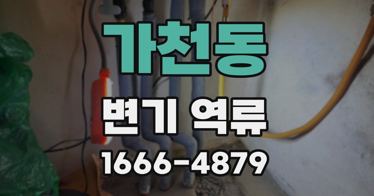 가천동 변기 역류