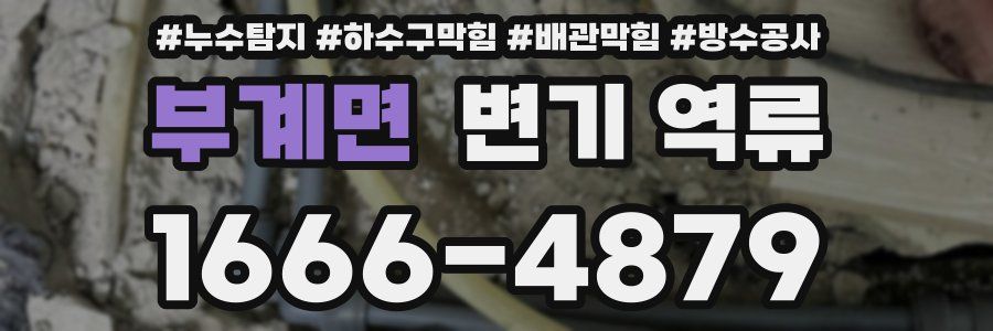 부계면 변기 역류