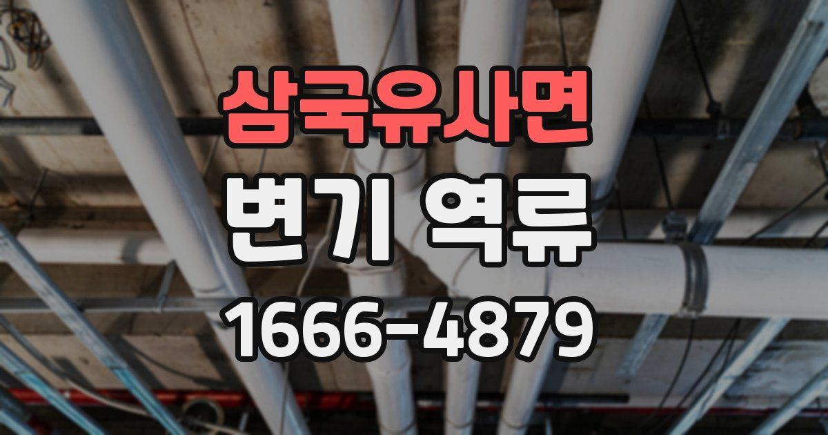 삼국유사면 변기 역류