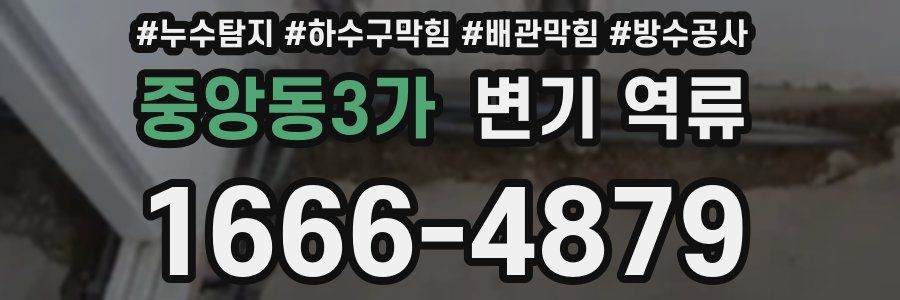중앙동3가 변기 역류