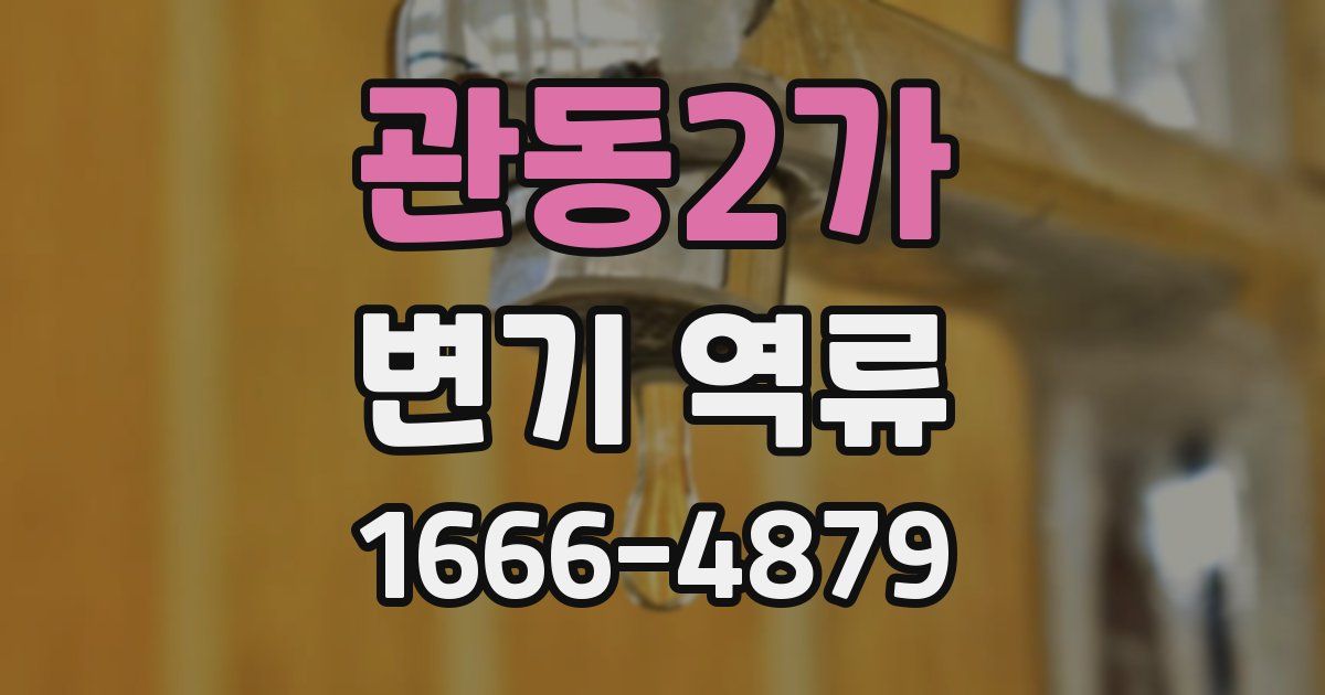 관동2가 변기 역류