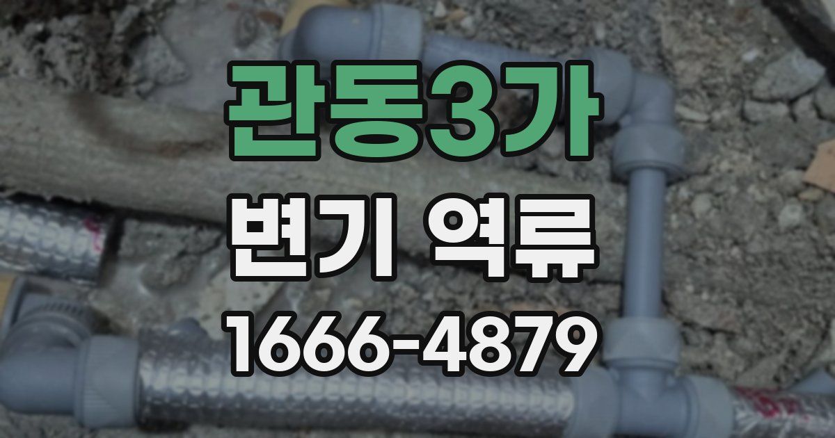 관동3가 변기 역류
