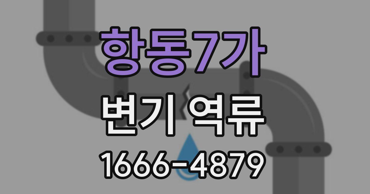 항동7가 변기 역류