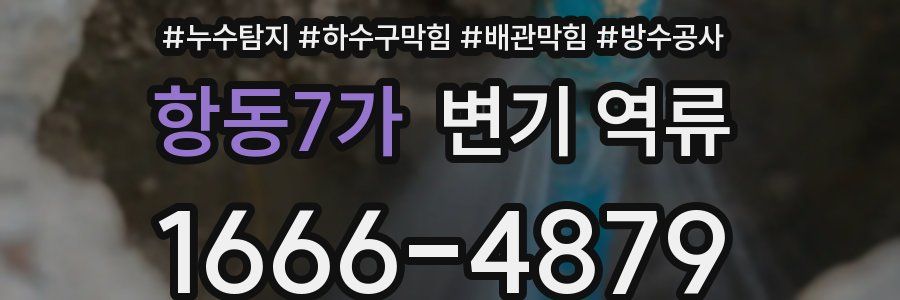 항동7가 변기 역류