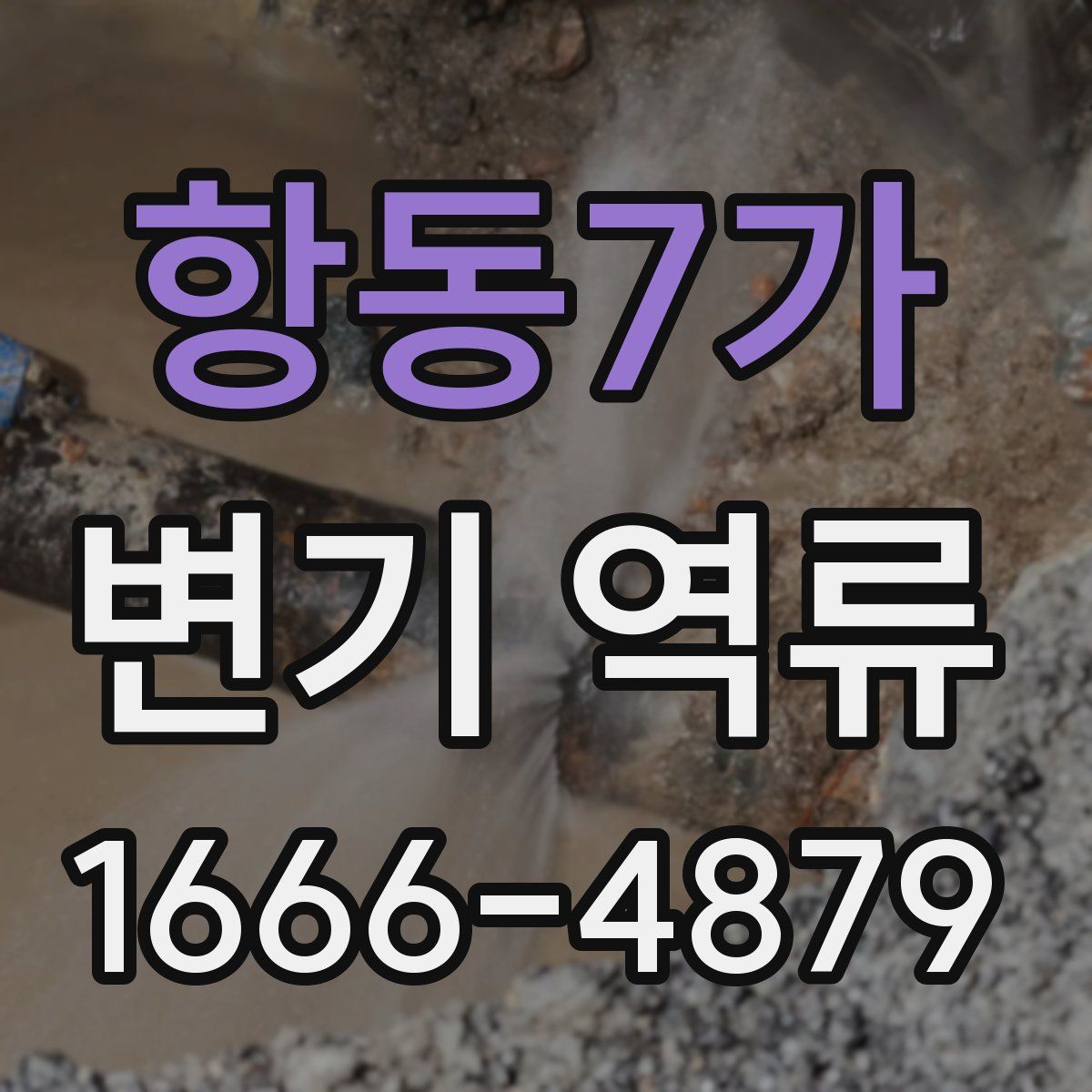 항동7가 변기 역류
