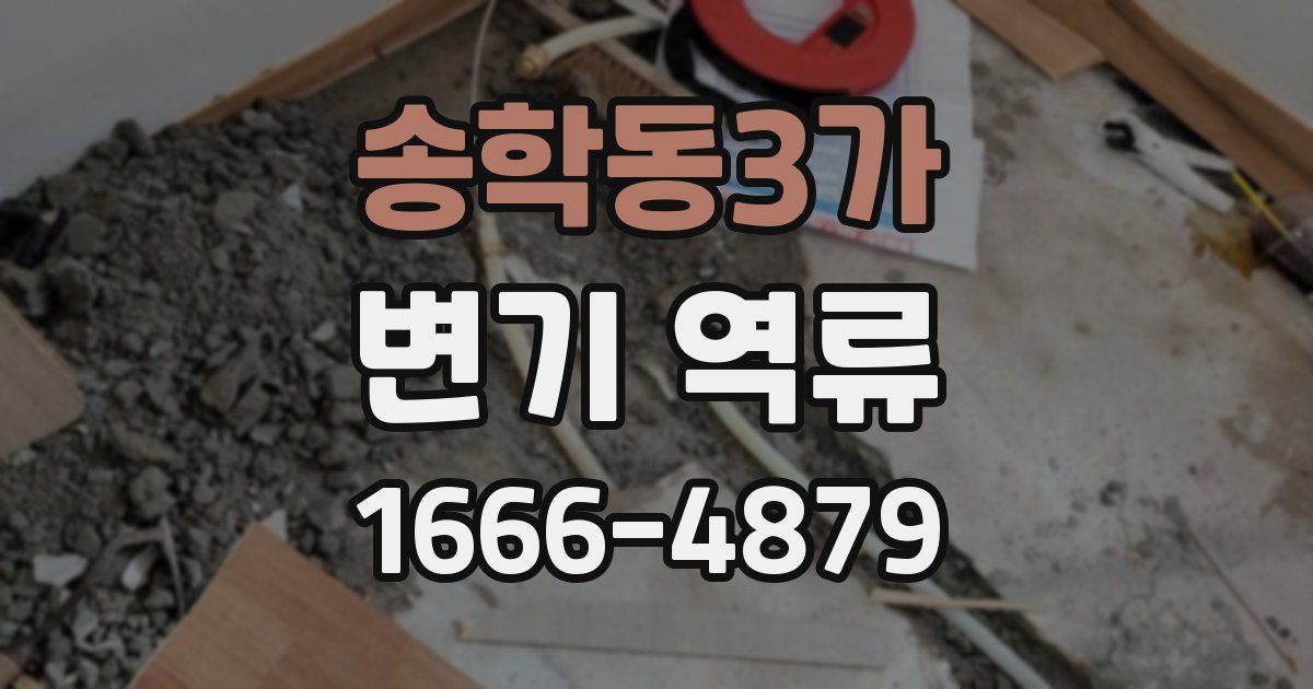 송학동3가 변기 역류
