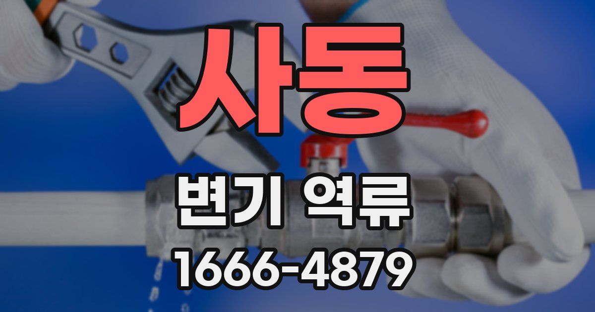 사동 변기 역류