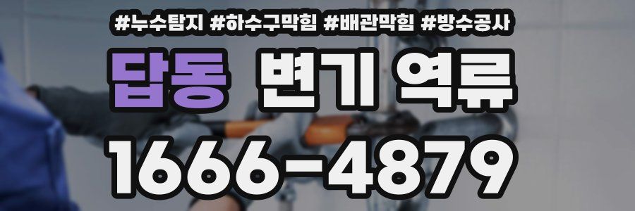 답동 변기 역류