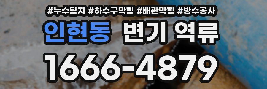 인현동 변기 역류
