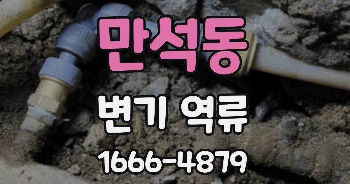 만석동 변기 역류