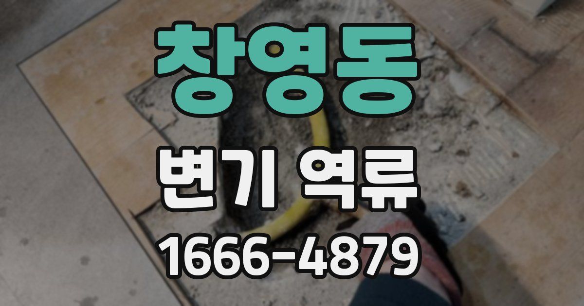 창영동 변기 역류