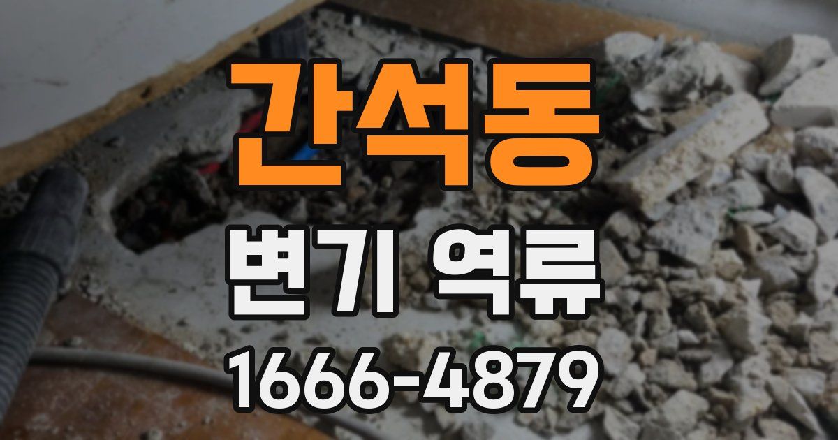 간석동 변기 역류
