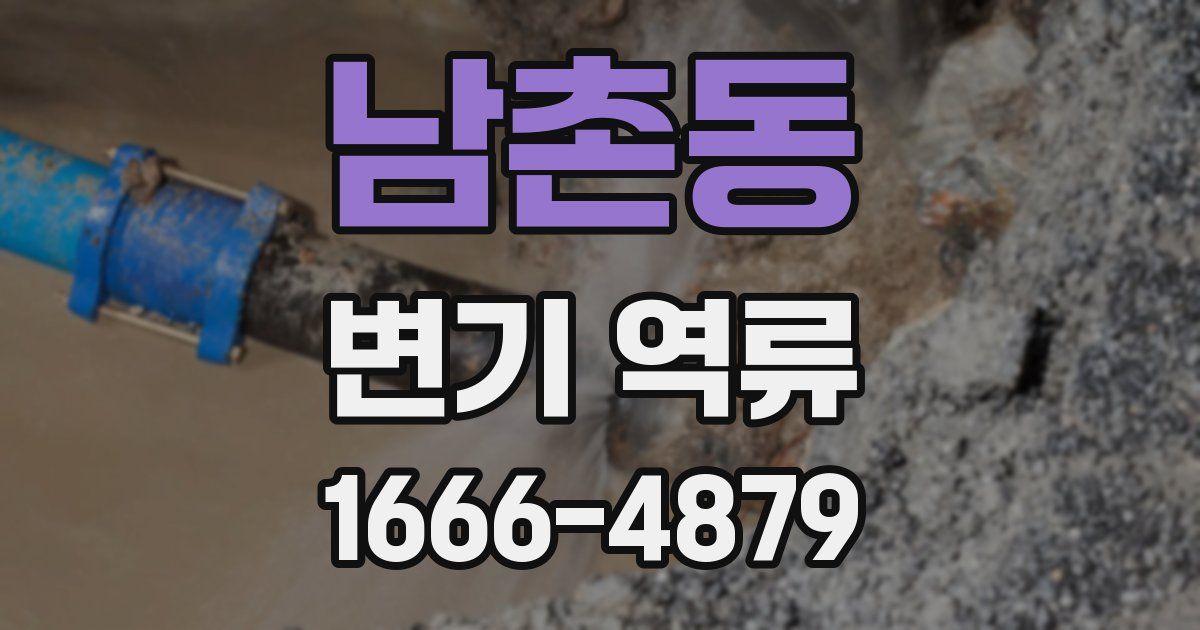 남촌동 변기 역류