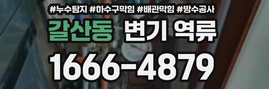 갈산동 변기 역류
