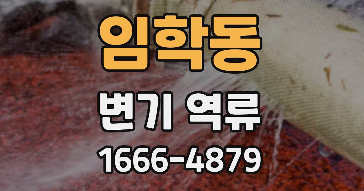 임학동 변기 역류