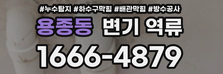 용종동 변기 역류